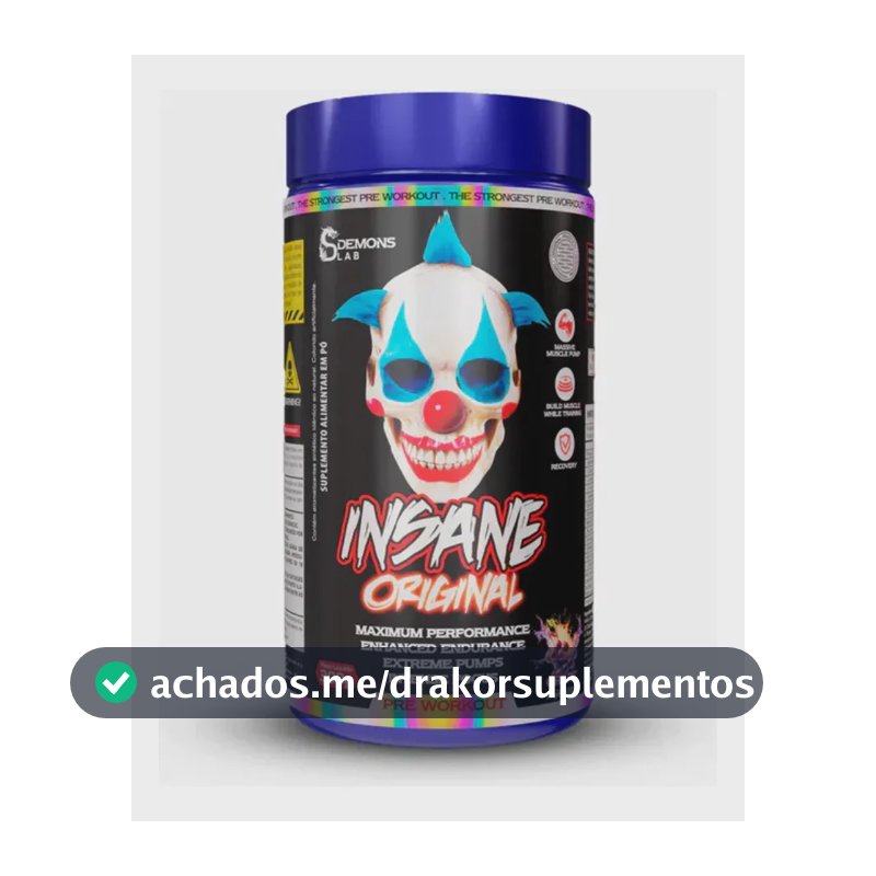 Pré Treino Demons Lab Insane 300g Uva Betalanina Glúten Free