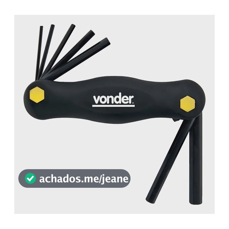 Jogo De Chave Allen Canivete 2 A 8 Mm Com 7 Peças - Vonder