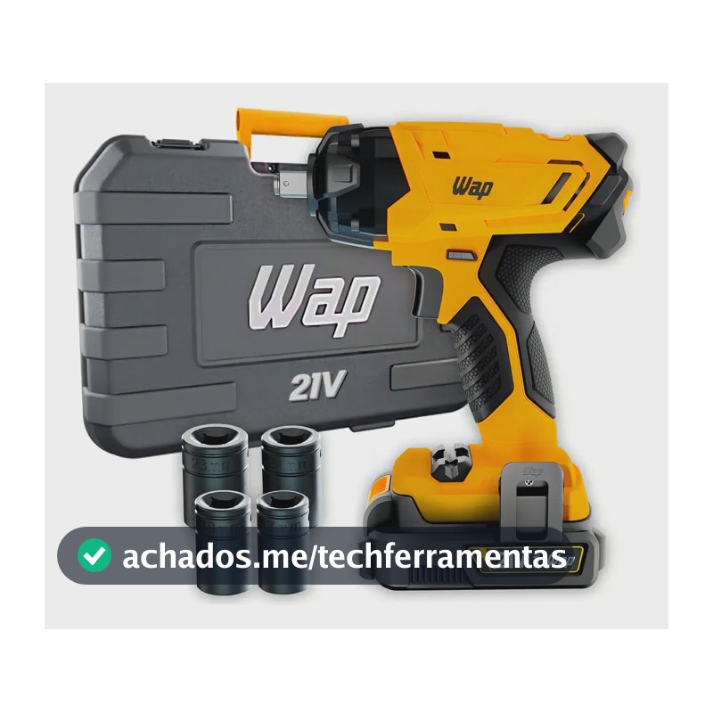 Chave Impacto Bateria 21v 1/2 Pol 2300 Rpm K21 Ch02 13mm Wap Amarelo 127/220v