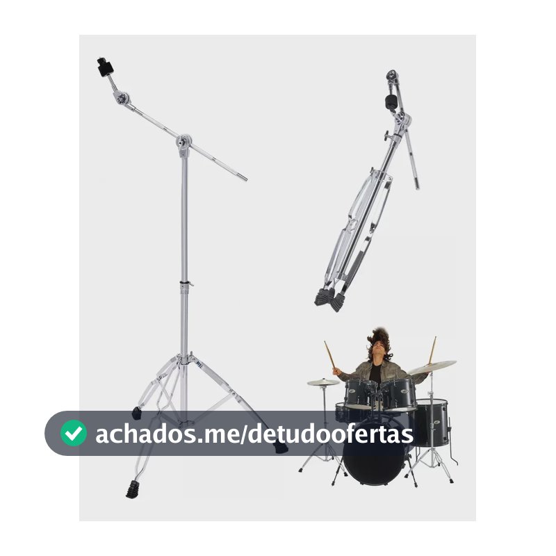 Suporte Pratos Girafa Profissional Ajustável E Resistente Prateado