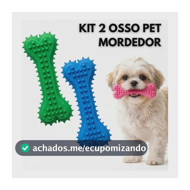 Kit 2 Osso Brinquedo Mordedor Pet Anti-stress C Cravo Maciço
