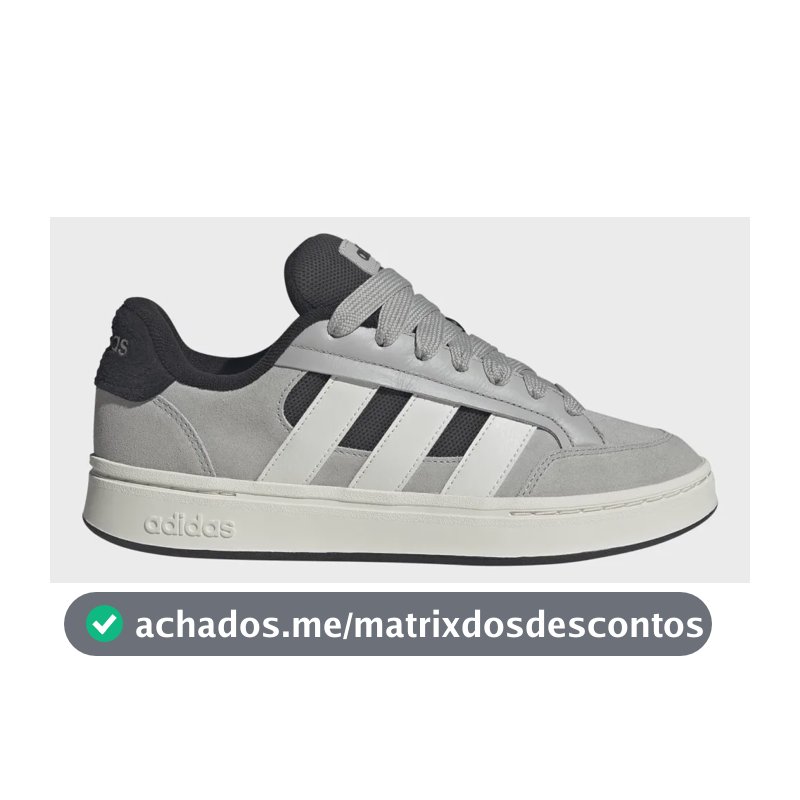 Tênis Masculino Grand Court Alpha adidas Cinza Liso 41 Br