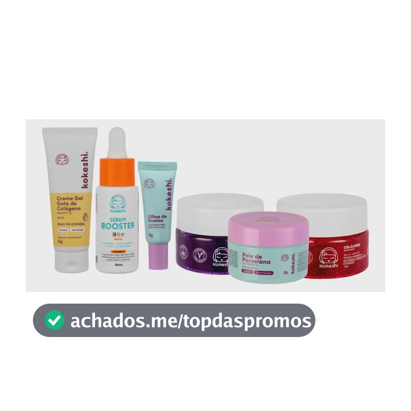 Kit Kokeshi Completo 6 Itens Hidratação E Tratamento Facial