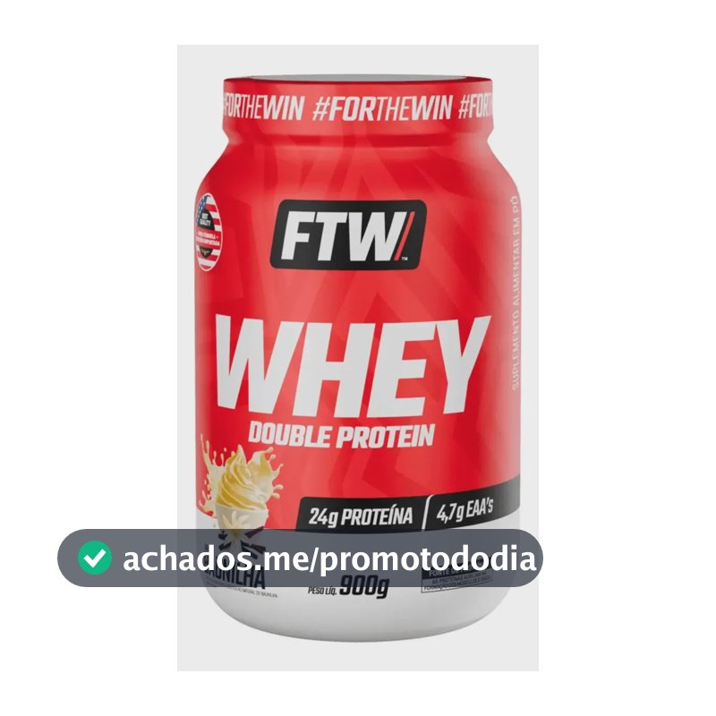 Whey Protein Double Protein 900g Sabor Baunilha - FTW