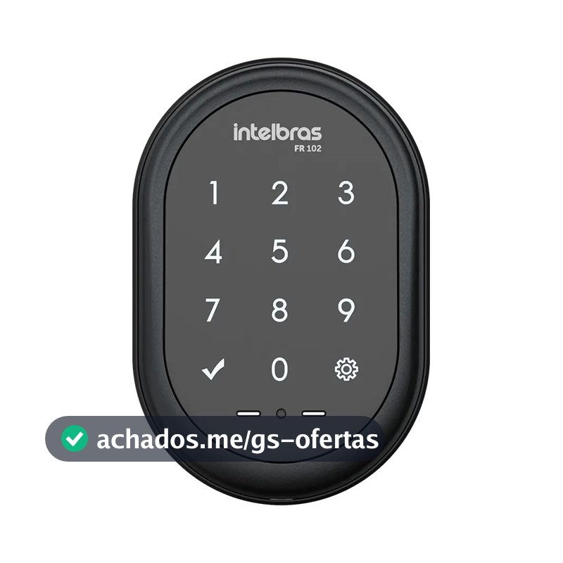 Fechadura Digital De Sobrepor Fr 102 Preto Intelbras