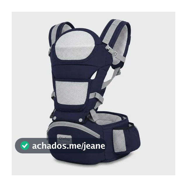Canguru Qinhu Seguro Ergonômico C/ Apoio Na Cintura Pronta Cor Azul Marinho