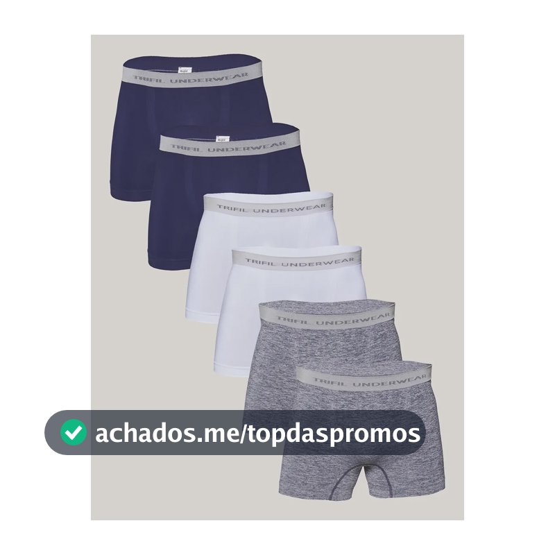 Kit De 6 Cuecas Trifil Boxer Microfibra Cg4254 0900 Liso 1xg
