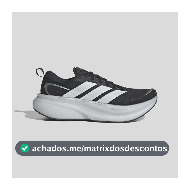 Tênis Feminino Supernova Glide W adidas Preto Liso 38 Br