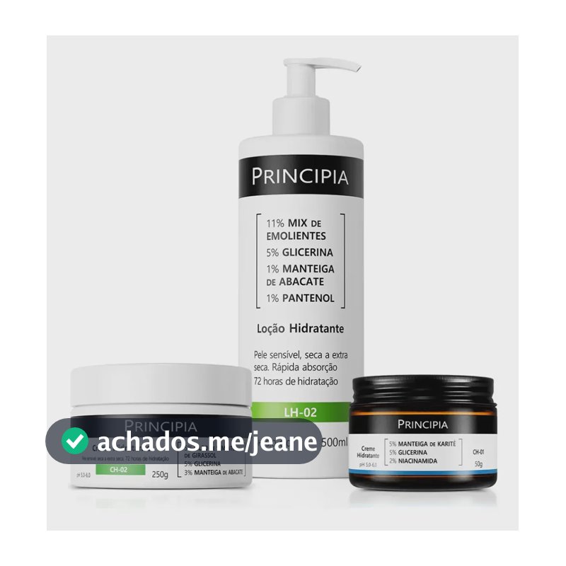 Principia Tripla Hidratação Ch-02 250g + Lh-02 500ml + Ch-01