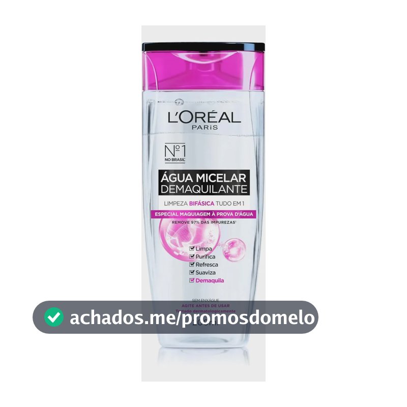 Água Micelar L'Oréal Paris Bifásica Limpeza Facial 200ml