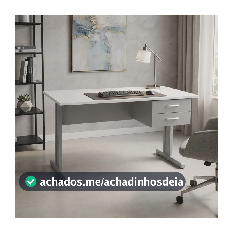 Escrivaninha Mesa De Escritório Home Office 2 Gavetas
