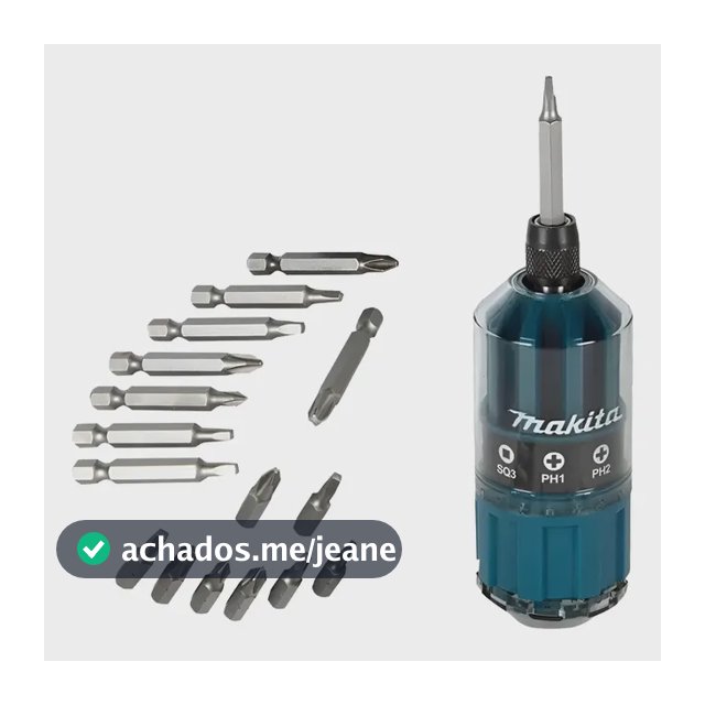 Kit De Bits Com 18 Peças Makita B-28896 P/ Parafus + Brocas
