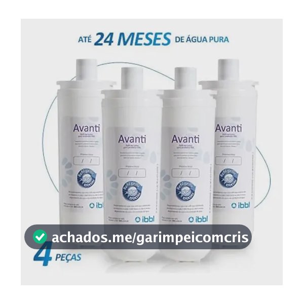 Kit 4 Refil Filtro Ibbl Avanti Girou Trocou Mio Vivax Cor Branco
