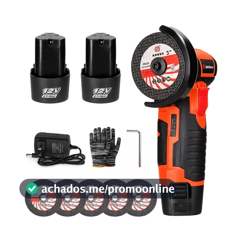 Esmerilhadeira Lixadeira Portátil Sem Fio - Mini Compacta E Versátil Para Uso Profissional | Esmerilhad
