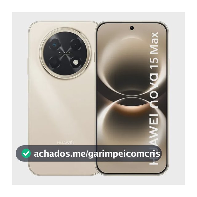Smartphone Huawei Nova 15 Max 8gb+256gb Câmera Ryyb Ultra Nítida De 50 Mp Corpo Extra Durável Super Bateria De 8.500 Mah Tela Oled Vívida De 6,84 Botão X Dourado