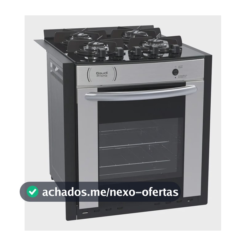 Fogao A Gas P/embutir Venax Gaudi Prisma Vitreo 4 Bocas Inox Cor Prateado