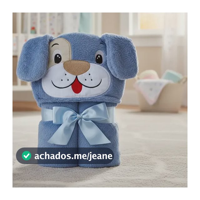 Manta Bebê Capuz Menino Menina Presente Bebe Recém Nascido