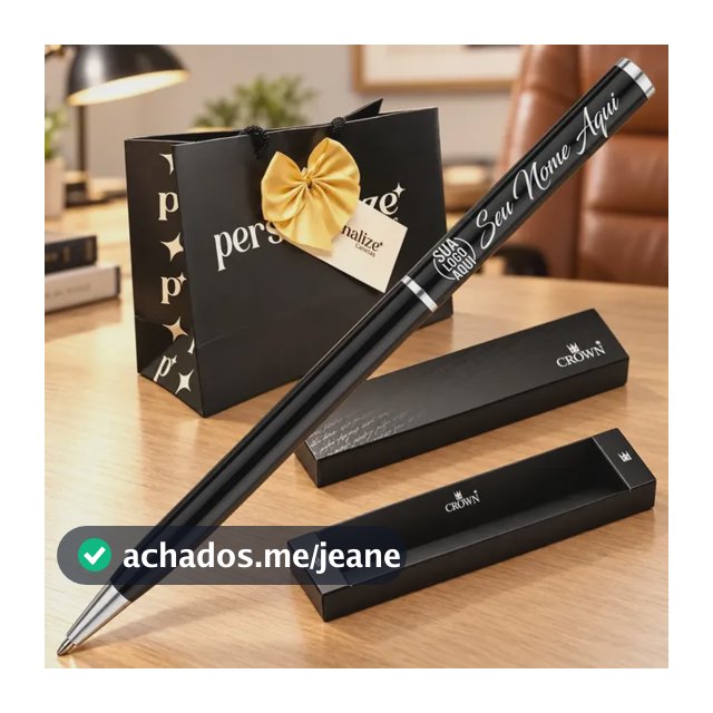 Caneta Crown Hawai Esferográfica Personalizada Nome Presente