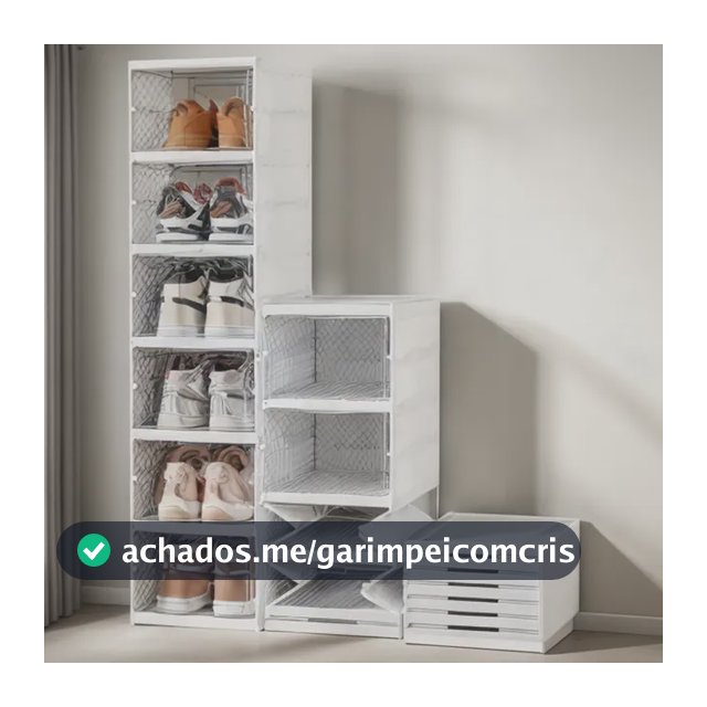 Sapateira Caixa De Sapato Empilhável Vertical 6 Andares Branco