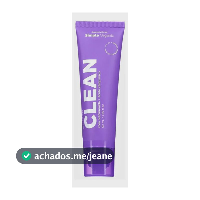 Clean Desodorante 50 Ml Simple Organic - Clean