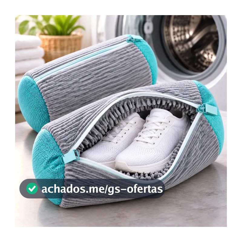 kit 2 Saco De Lavagem Para Sapatos E Tênis Máquina De Lavar