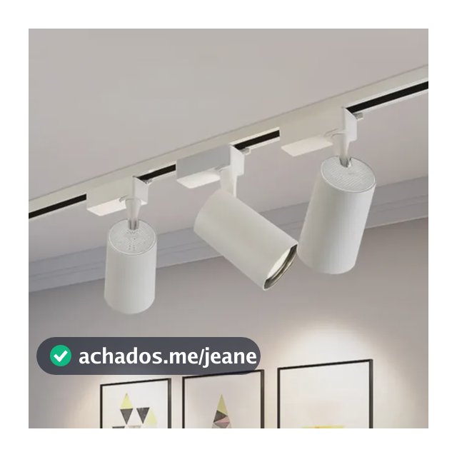 Kit Trilho 2m + 8 Spots 10w Preto/branco 3000k 4000k 6500k