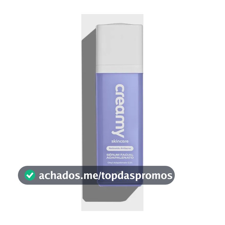 Creamy Skincare Sérum Adapalenato 0,5% 30g | Antiacne Com Retinoide Avançado, Reduz Acne, Poros Dilatados E Vermelhidão | Peles Sensíveis, Uso Noturno