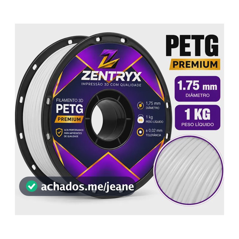 Filamento Petg 1.75mm 1kg Impressora 3d Premium - Branco Branco