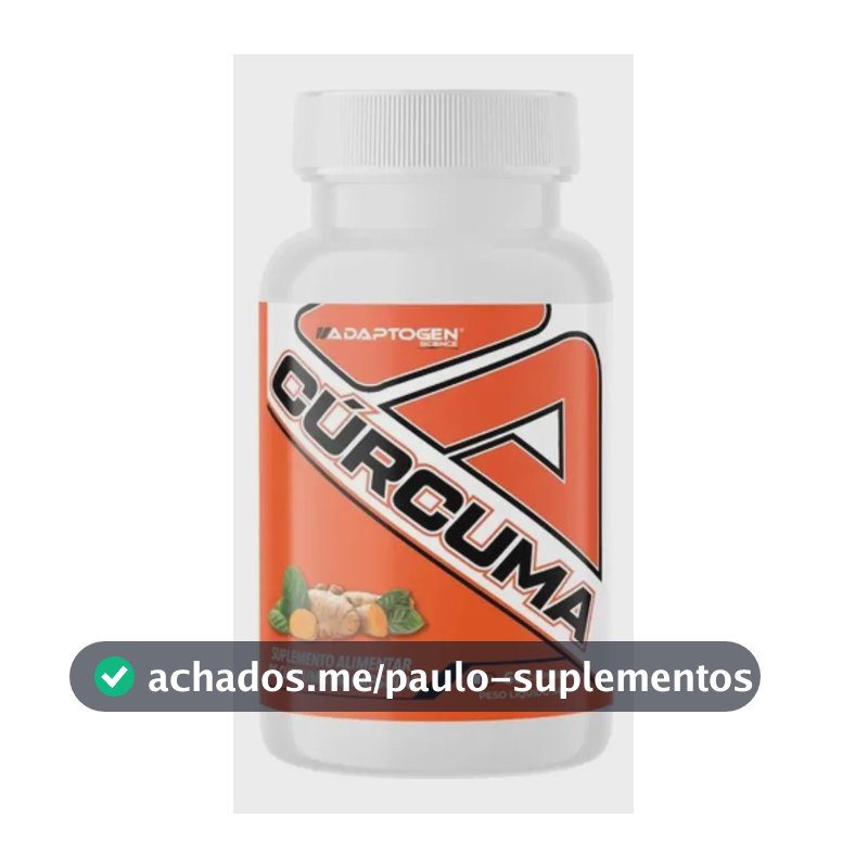 Cúrcuma Adaptogen Science pote 60 Capsulas Sem Sabor