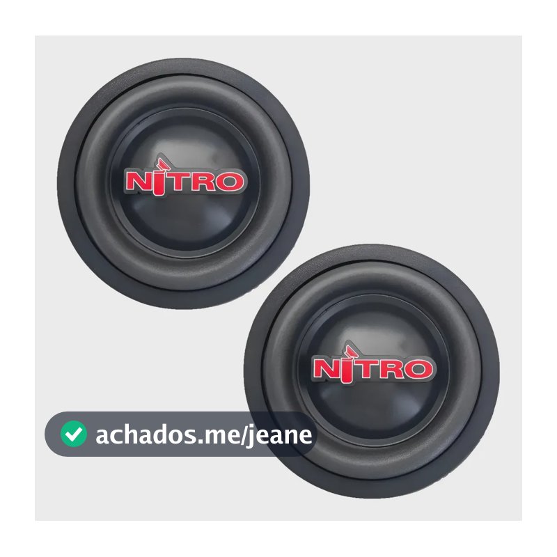 2 Alto Falante Spyder Nitro 350w Subwoofer 4ohms 8 Pol Novo Preto