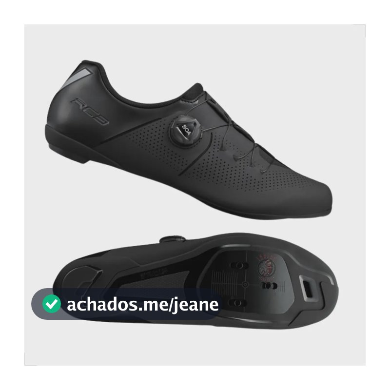 Sapatilha Shimano Rc3 Sh-rc302 Road Speed 36br A 48br Preto Preto 44 Br