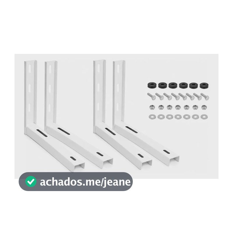 2 Pares Suporte Para Ar Condicionado Split 400mm 7 A 12btus