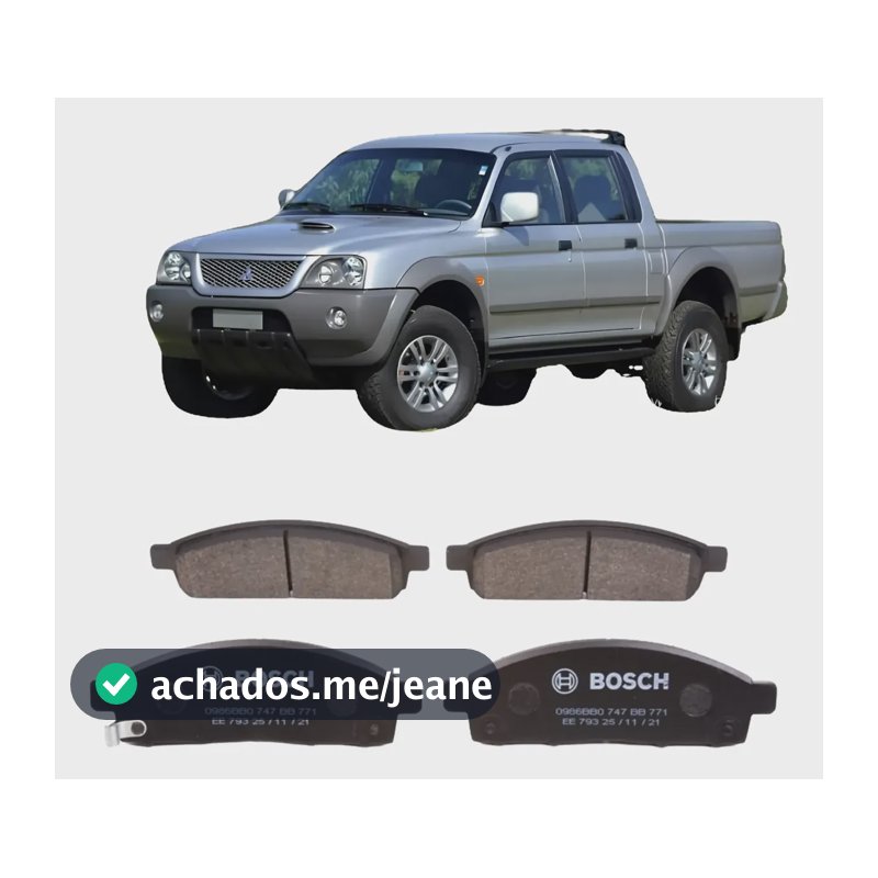 Pastilhas De Freio Bosch Semimetálicas Originais Carros L200 Triton 2.4 3.2 3.5 Dianteira 2007-2022