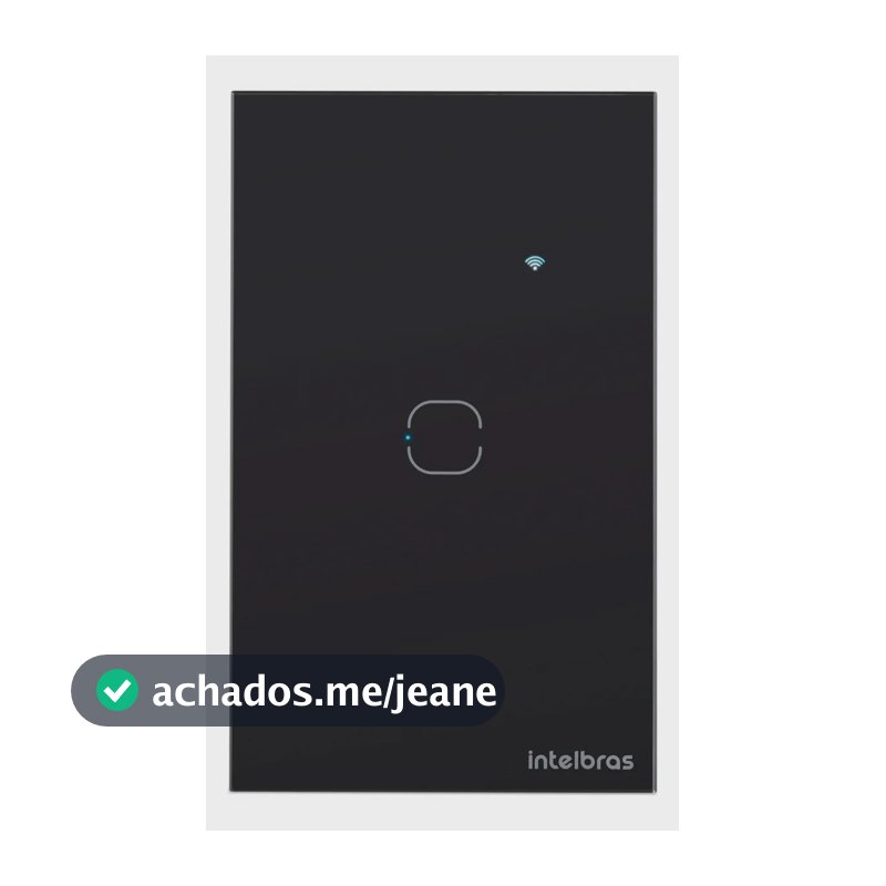 Interruptor Inteligente Touch WI-fi 1 Tecla Eiw 1001 Intelbras Preto