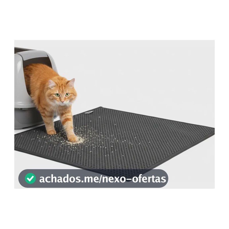 Tapete Coletor Areia Grande 100x75cm Para Gatos Limpa Patas