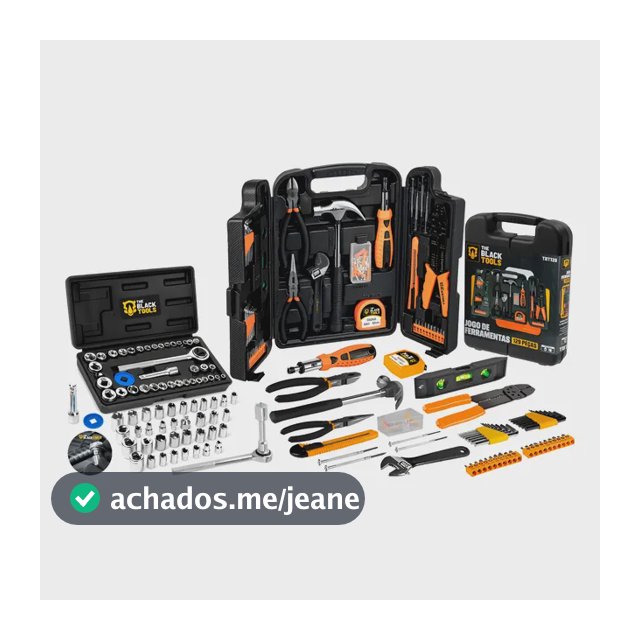 Kit Jogo De Ferramentas Completo C/ Soquetes E Chaves Tbt12940k The Black Tools Preto Preto