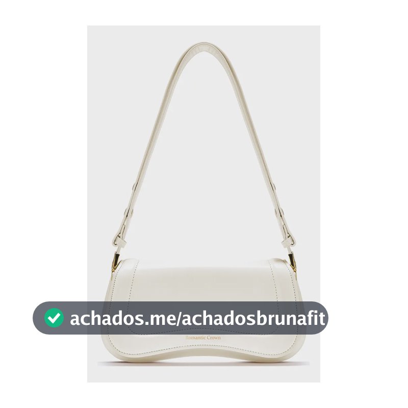 Bolsa Feminina Casual Transversal Dia Dia Branco Liso Níquel