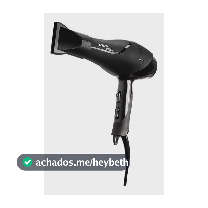 Secador De Cabelos Motor Ac Profissional Easy 1700w Taiff Preto