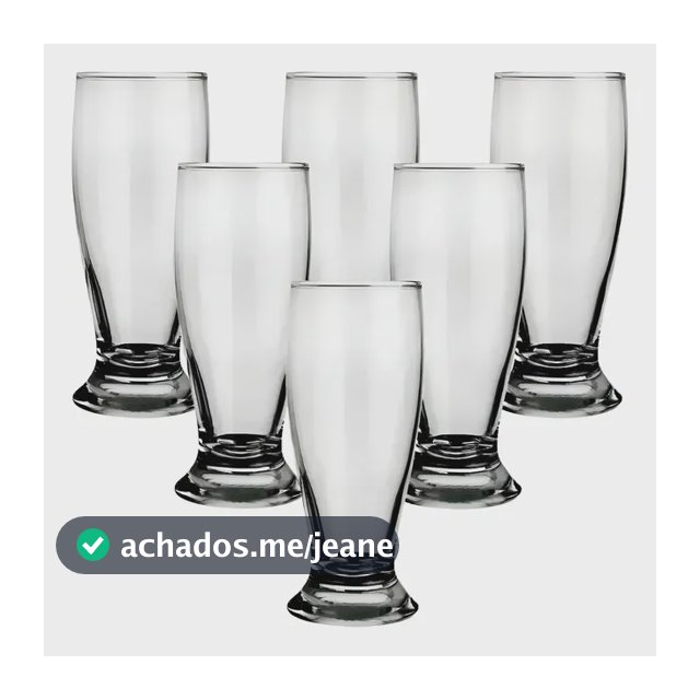 Conjunto De Copo Chopp Munich Nadir Figueiredo 6 Peças 300ml Cor Transparente