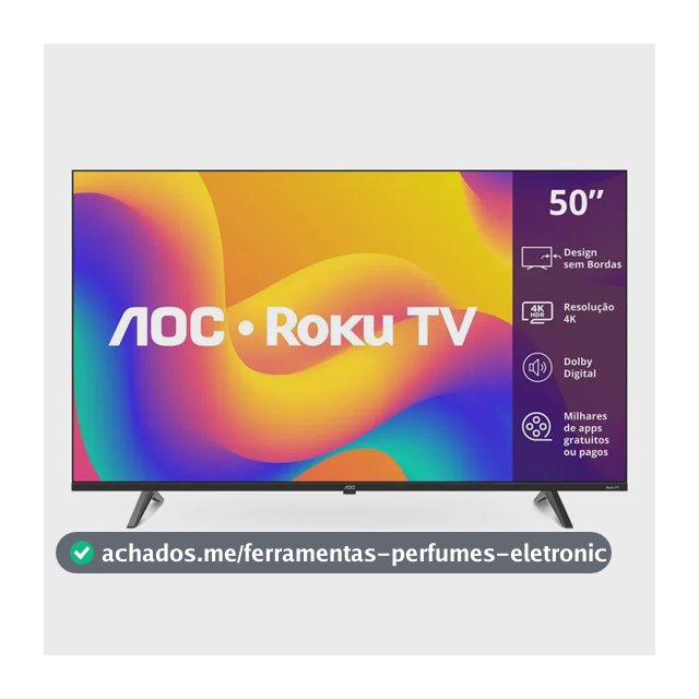 Smart Tv Aoc Led 50" 4k Wi-fi Roku Tv 50U7045/78G