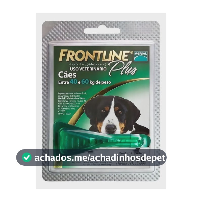 Frontline Plus Antipulgas e Carrapatos para Cães 40-60kg 4,02mL