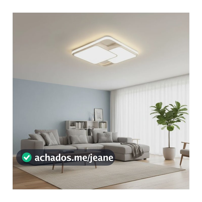 Luminária De Led Sobrepor Quadrada 32w Moderna 3 Em 1 Bivolt 127/220v Branco