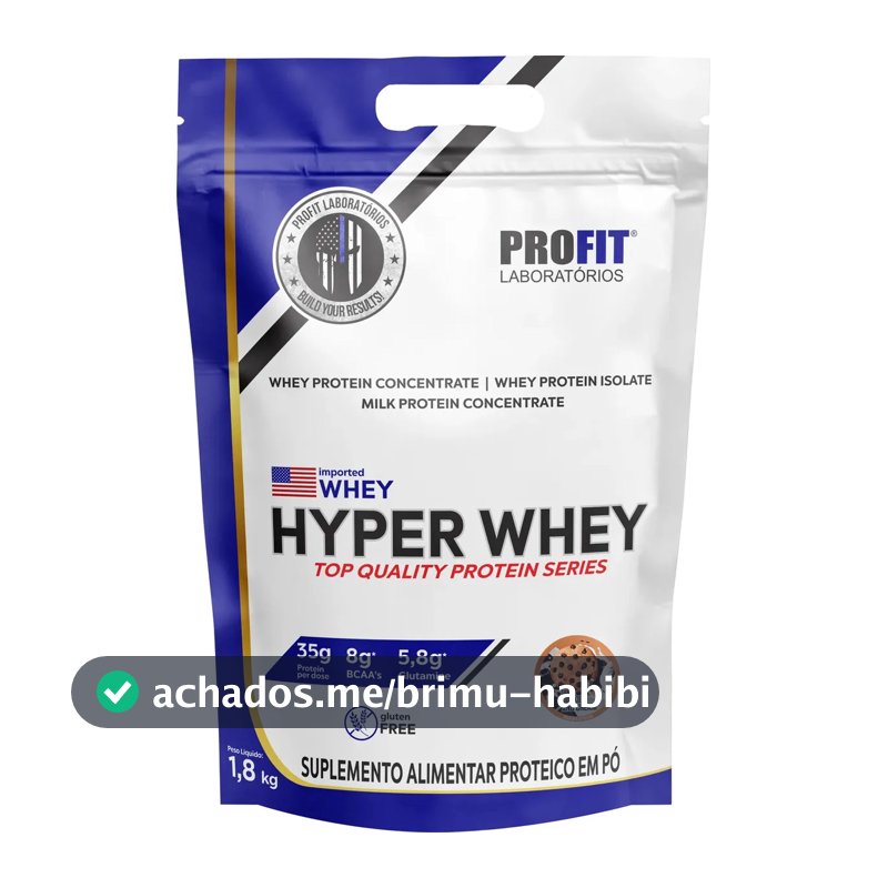 Whey Protein Hyper Whey 1,8kg Cookies And Cream - Profit Laboratórios