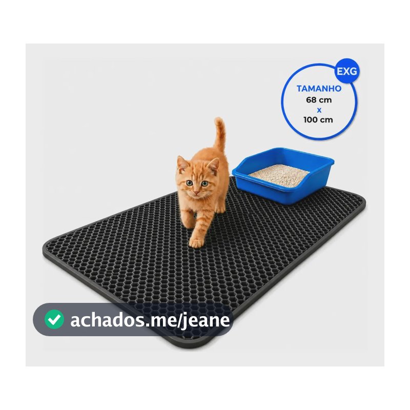 Tapete Coletor De Areia Para Gato Dupla Camada Eva Exg