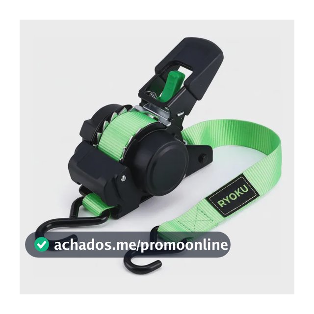 Cinta De Carga Com Catraca Automatica Retrátil 3,5m 680kg Verde