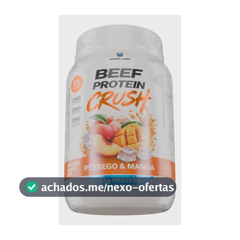 Whey Beef Protein Zero Lactose/zero Açucar 910g - Underlabz Pêssego E Manga