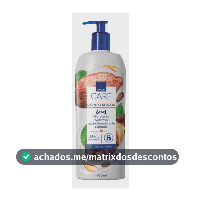 Avon Care Loção Corporal Frutas Tropicais 700ml Fragrância ManteigadeCacau