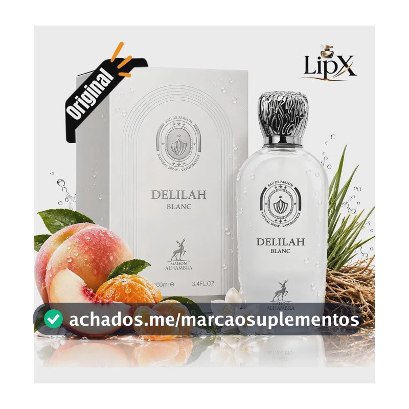 Perfume Arabe Delilah Blanc Edp 100ML Feminino Original Com NF