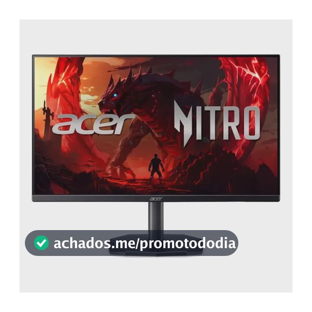 Monitor Gamer Acer Nitro 23.8 200hz 2ms Fhd Hdmi Ips Kg241y Preto Bivolt