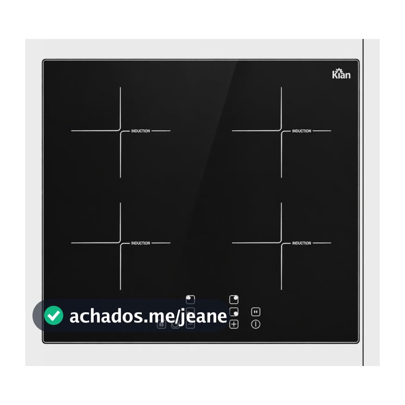 Cooktop De Indução Kian 4 Bocas 6000w 220v Fge-101 Preto Preto 220v